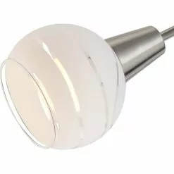 Globo Suspensions Plafonnier En Métal Argente -Luminaires Soldes Boutique plafonnier en metal argente 5