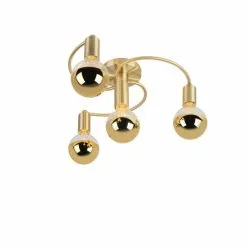 QAZQA Suspensions Plafonnier En Métal Doré/laiton -Luminaires Soldes Boutique plafonnier en metal dore laiton 4