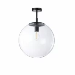 Lussiol Lighting Suspensions Plafonnier En Métal Transparent D. 24 Cm