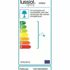 Lussiol Lighting Suspensions Plafonnier En Métal Transparent D. 34 Cm -Luminaires Soldes Boutique plafonnier en metal transparent d 34 cm 2
