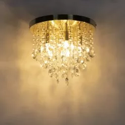 QAZQA Suspensions Plafonnier En Verre Doré/laiton -Luminaires Soldes Boutique plafonnier en verre dore laiton 38