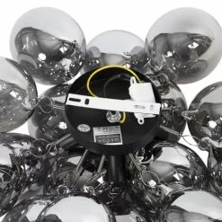 QAZQA Suspensions Plafonnier En Verre Noir -Luminaires Soldes Boutique plafonnier en verre noir 14