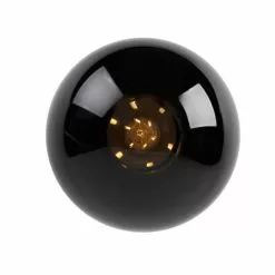 QAZQA Suspensions Plafonnier En Verre Noir -Luminaires Soldes Boutique plafonnier en verre noir 23