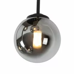 QAZQA Suspensions Plafonnier En Verre Noir -Luminaires Soldes Boutique plafonnier en verre noir 9