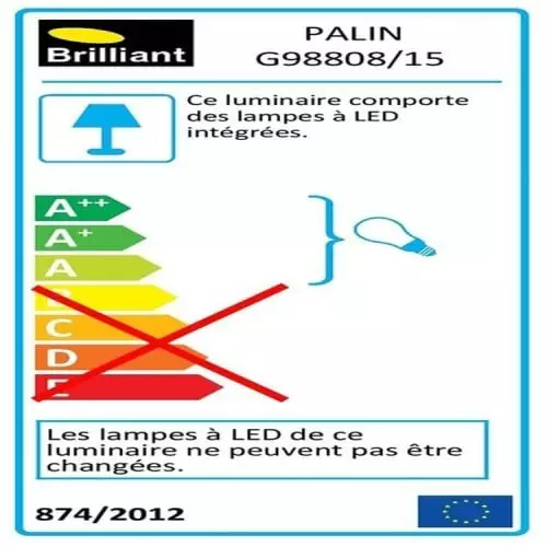 Brilliant Suspensions Plafonnier LED De Salle De Bain Métal/polycarbonate D30cm 3 Brilliant Suspensions Plafonnier LED De Salle De Bain Métal/polycarbonate D30cm – Image 3