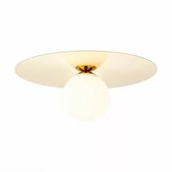 Brilliant Suspensions Plafonnier Ou Applique Murale Métal Or/verre D30cm