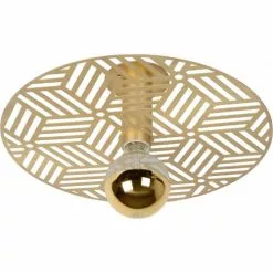 Lampea Suspensions Plafonnier Vintage En Acier Or Mat Ø 40 Cm -Luminaires Soldes Boutique plafonnier vintage en acier or mat oe 40 cm 2