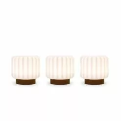 Atelier Pierre Lampes à Poser Set De 3 Lampes Dentelles 9cm Pvc Terracotta