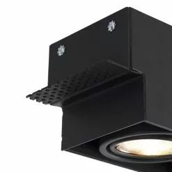 QAZQA Appliques Murales Et Spots Spot à Encastrer En Acier Noir -Luminaires Soldes Boutique spot a encastrer en acier noir 3