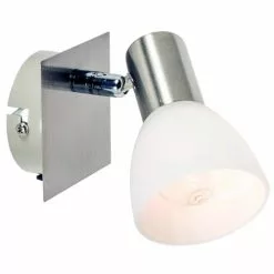 Wofi Appliques Murales Et Spots Spot Mural 1 Lumières En Métal Argente