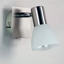 Wofi Appliques Murales Et Spots Spot Mural 1 Lumières En Métal Argente -Luminaires Soldes Boutique spot mural 1 lumieres en metal argente 3