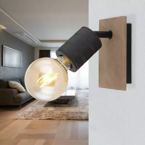 Globo Appliques Murales Et Spots Spot Mural En Bois 2 Globo Appliques Murales Et Spots Spot Mural En Bois – Image 2