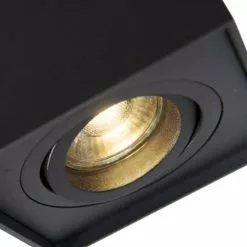 QAZQA Appliques Murales Et Spots Spot Plafond En Acier Noir -Luminaires Soldes Boutique spot plafond en acier noir 16