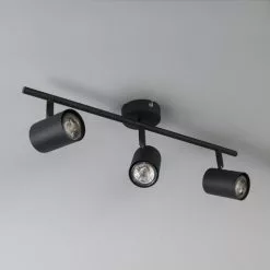 QAZQA Appliques Murales Et Spots Spot Plafond En Acier Noir -Luminaires Soldes Boutique spot plafond en acier noir 2