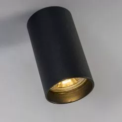 QAZQA Appliques Murales Et Spots Spot Plafond En Acier Noir -Luminaires Soldes Boutique spot plafond en acier noir 22