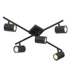 QAZQA Appliques Murales Et Spots Spot Plafond En Acier Noir -Luminaires Soldes Boutique spot plafond en acier noir 31