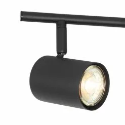 QAZQA Appliques Murales Et Spots Spot Plafond En Acier Noir -Luminaires Soldes Boutique spot plafond en acier noir 33