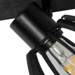 QAZQA Appliques Murales Et Spots Spot Plafond En Bois Noir -Luminaires Soldes Boutique spot plafond en bois noir 2