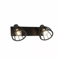 QAZQA Appliques Murales Et Spots Spot Plafond En Bois Noir -Luminaires Soldes Boutique spot plafond en bois noir 3