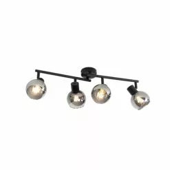 QAZQA Appliques Murales Et Spots Spot Plafond En Verre Noir -Luminaires Soldes Boutique spot plafond en verre noir 2