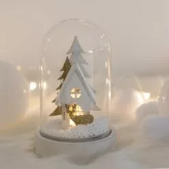 Maisons Du Monde Décorations à Poser De Noël Statuette Maisonnette Lumineuse Sous Cloche En Verre H12 -Luminaires Soldes Boutique statuette maisonnette lumineuse sous cloche en verre h12 1000 8 8 172167 5