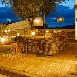 LUMISKY Lampadaires Support De Lampe Métal Gris 41CM -Luminaires Soldes Boutique support de lampe metal gris 41cm 3