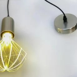 LUMISKY Lampes à Poser Support Suspension Filaire Acier Gris E27 -Luminaires Soldes Boutique support suspension filaire acier gris e27 2