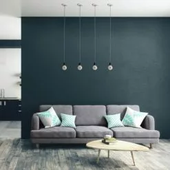 Hoopzi Suspensions Suspension 1 Fil électrique En Tissu Métal 2,5m Douille Noire -Luminaires Soldes Boutique suspension 1 fil electrique en tissu metal 2 5m douille noire 2