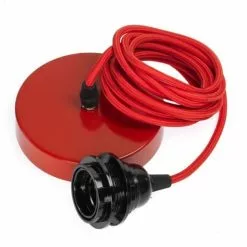 Hoopzi Suspensions Suspension 1 Fil électrique En Tissu Rouge 3m