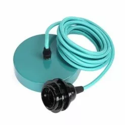 Hoopzi Suspensions Suspension 1 Fil électrique En Tissu Turquoise 3m