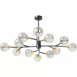 Kare Design Suspensions Suspension 12 Abat-jours En Verre Et Acier