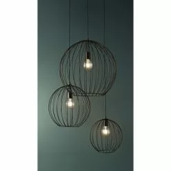 Maisons Du Monde Suspensions Suspension 3 Globes Filaires Noirs -Luminaires Soldes Boutique suspension 3 globes filaires noirs 1000 15 3 177410 7
