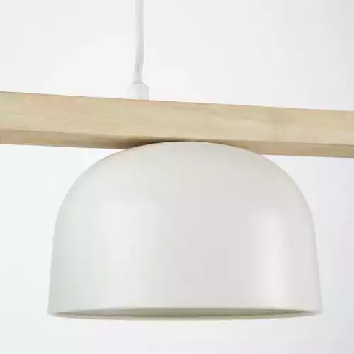 Maisons Du Monde Suspensions Suspension 4 Abat-jours En Métal Blanc Et Frêne 2 Maisons Du Monde Suspensions Suspension 4 Abat-jours En Métal Blanc Et Frêne – Image 2