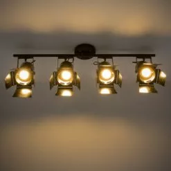 Maisons Du Monde Suspensions Suspension 4 Spots Orientables En Métal Noir -Luminaires Soldes Boutique suspension 4 spots orientables en metal noir 1000 6 5 146580 3