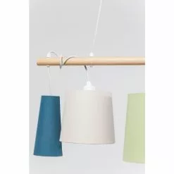 Kare Design Suspensions Suspension 5 Abat-jours En Textile Et Frêne -Luminaires Soldes Boutique suspension 5 abat jours en textile et frene 2
