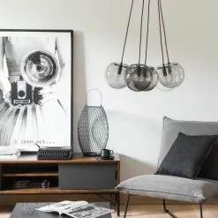 Maisons Du Monde Suspensions Suspension 5 Boules En Verre Et Verre Fumé 8 Maisons Du Monde Suspensions Suspension 5 Boules En Verre Et Verre Fumé -Luminaires Soldes Boutique suspension 5 boules en verre et verre fume 1000 16 16 165205 6