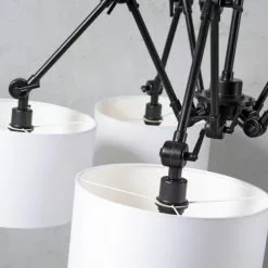 It's About Romi Lustres Suspension 5 Bras Abats-jour Blancs -Luminaires Soldes Boutique suspension 5 bras abats jour blancs 3