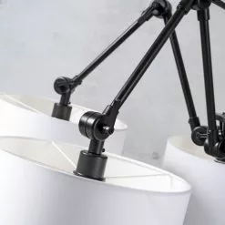 It's About Romi Lustres Suspension 5 Bras Abats-jour Blancs -Luminaires Soldes Boutique suspension 5 bras abats jour blancs 5