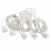 Hoopzi Suspensions Suspension 5 Fils électriques En Tissu Blanc 3,5m Douille Blanche