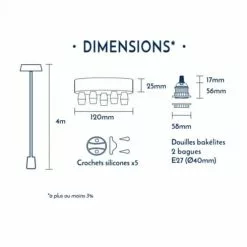 Hoopzi Suspensions Suspension 5 Fils électriques En Tissu Ficelle -Luminaires Soldes Boutique suspension 5 fils electriques en tissu ficelle 2