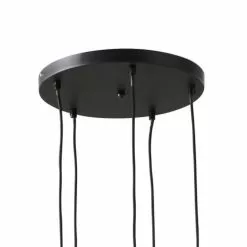 Maisons Du Monde Suspensions Suspension 5 Globes En Verre Et Métal Noir -Luminaires Soldes Boutique suspension 5 globes en verre et metal noir 1000 10 15 177422 7