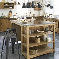 Maisons Du Monde Suspensions Suspension 6 Abat-jours En Métal Noir Et Manguier -Luminaires Soldes Boutique suspension 6 abat jours en metal noir et manguier 1000 3 1 201844 5