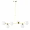 Maisons Du Monde Suspensions Suspension 6 Globes En Verre Opaline Et Métal Doré