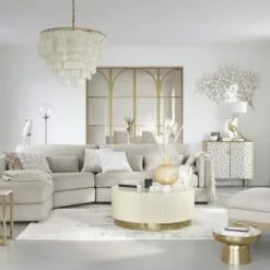 Maisons Du Monde Suspensions Suspension à Pampilles En Nacre Blanche Et Métal Doré Mat -Luminaires Soldes Boutique suspension a pampilles en nacre blanche et metal dore mat 1000 8 31 210689 3