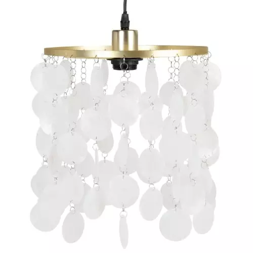 Maisons Du Monde Suspensions Suspension à Pampilles En Nacre écrue Et Métal Doré 1 Maisons Du Monde Suspensions Suspension à Pampilles En Nacre écrue Et Métal Doré