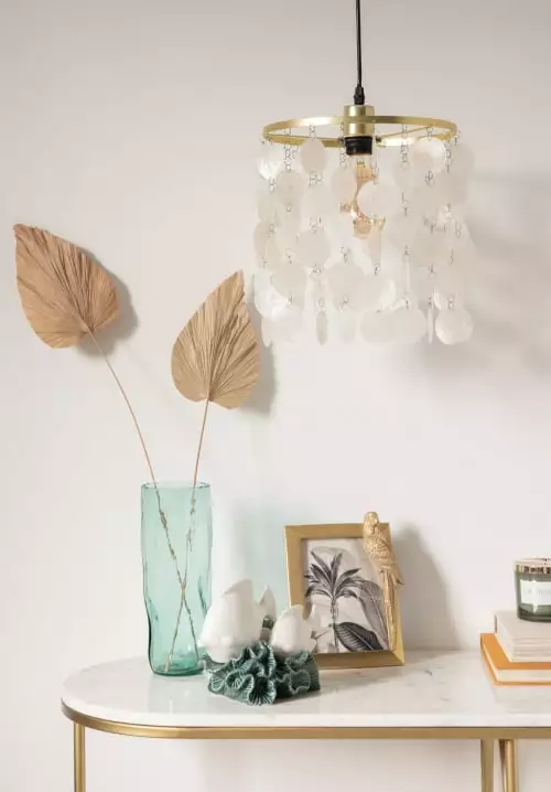 Maisons Du Monde Suspensions Suspension à Pampilles En Nacre écrue Et Métal Doré 3 Maisons Du Monde Suspensions Suspension à Pampilles En Nacre écrue Et Métal Doré – Image 3