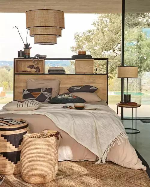 Maisons Du Monde Suspensions Suspension Abat-jour 3 Niveaux Cannage En Rotin Et Coton Noir 3 Maisons Du Monde Suspensions Suspension Abat-jour 3 Niveaux Cannage En Rotin Et Coton Noir – Image 3