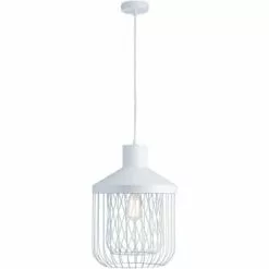 ATHM DESIGN Suspensions Suspension Abat Jour Métal -Luminaires Soldes Boutique suspension abat jour metal blanc 12