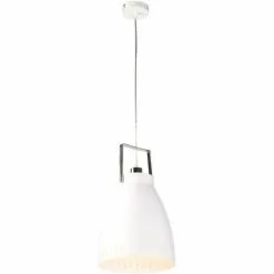 ATHM DESIGN Suspensions Suspension Abat Jour Métal Blanc -Luminaires Soldes Boutique suspension abat jour metal blanc 22