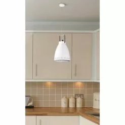 ATHM DESIGN Suspensions Suspension Abat Jour Métal Blanc -Luminaires Soldes Boutique suspension abat jour metal blanc 23